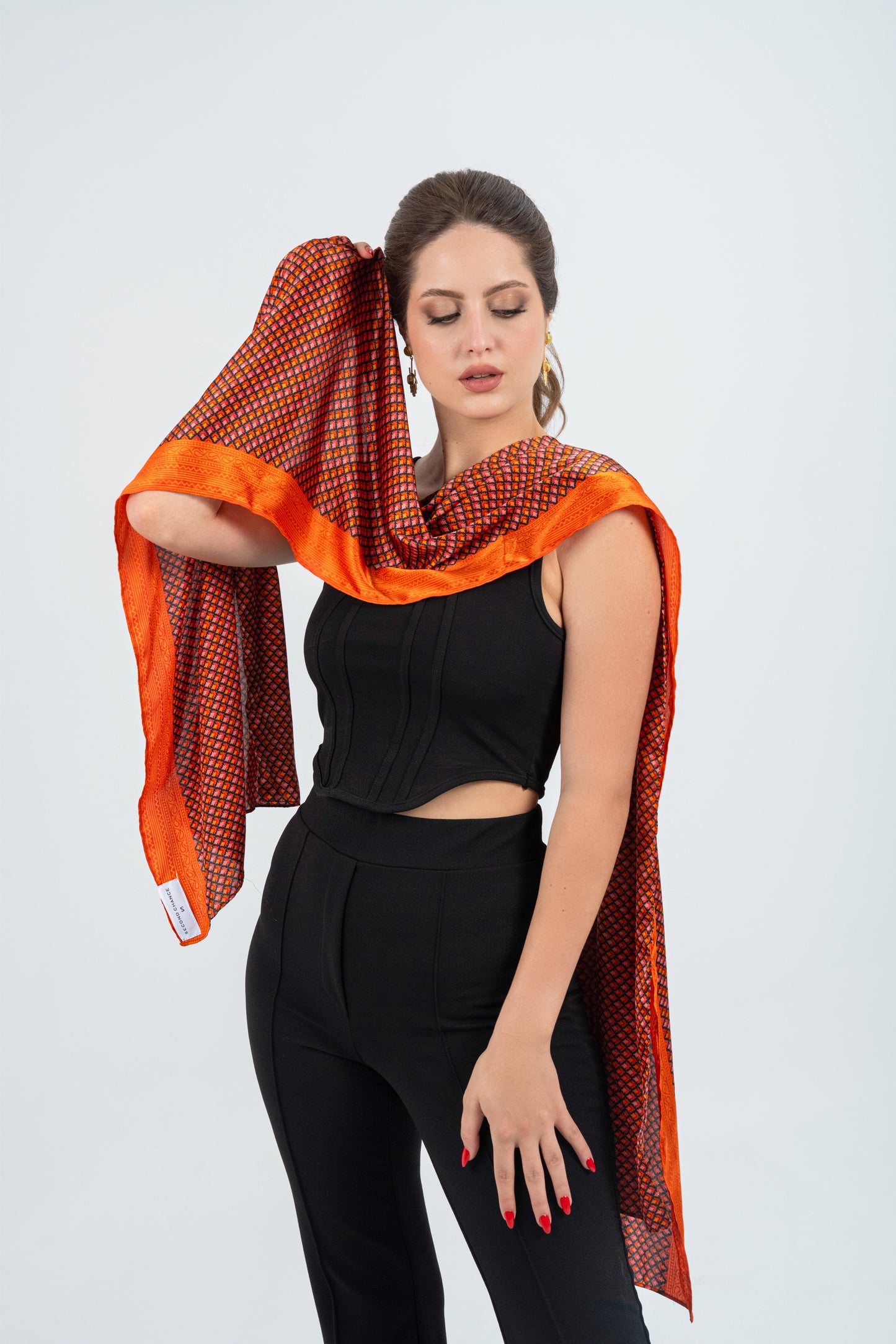 Khiva - Silky Red Shawl