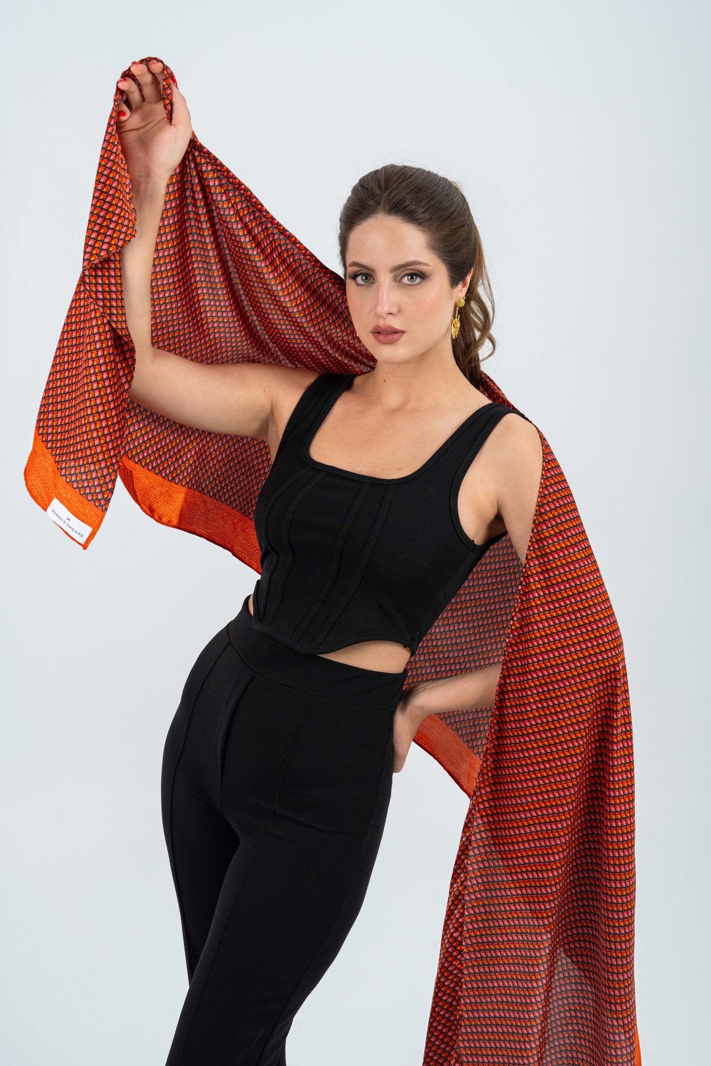 Khiva - Silky Red Shawl
