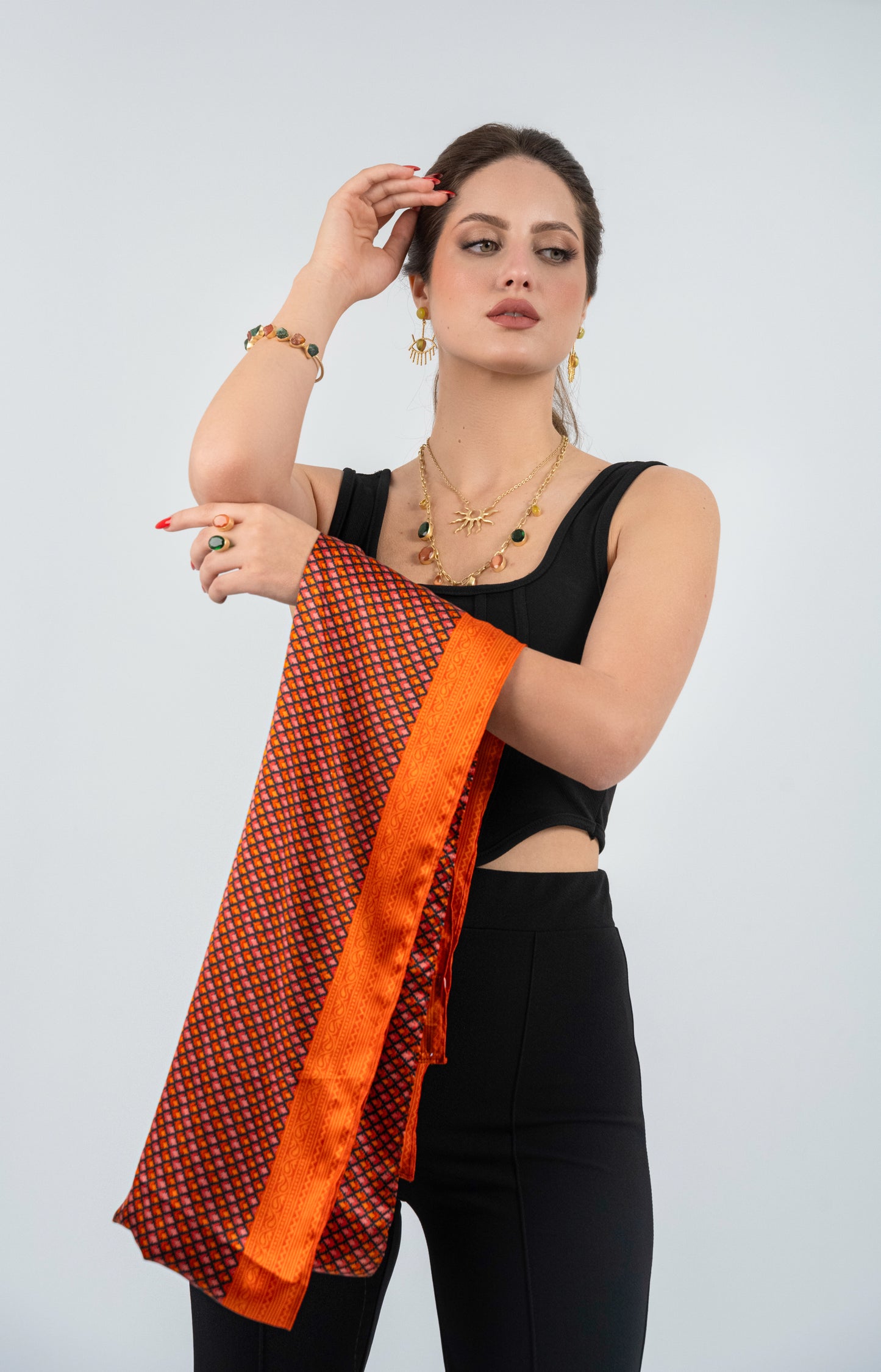 Khiva - Silky Red Shawl
