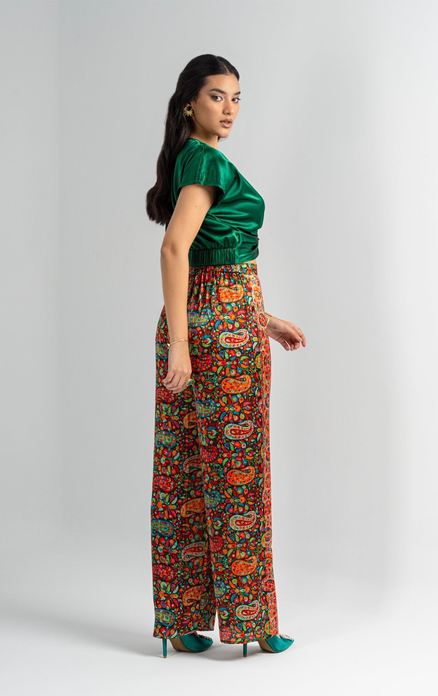 Kashmir - Silky Green Pants