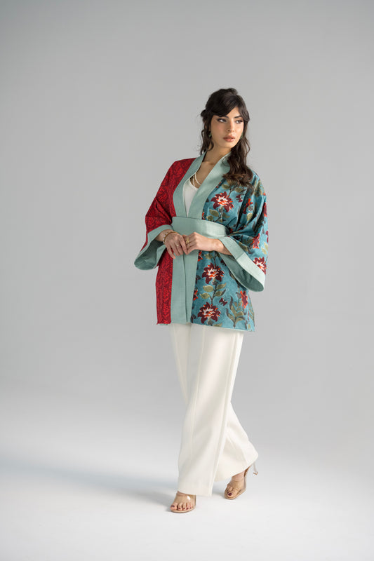 Ruby - Blue Reversible Cardigan
