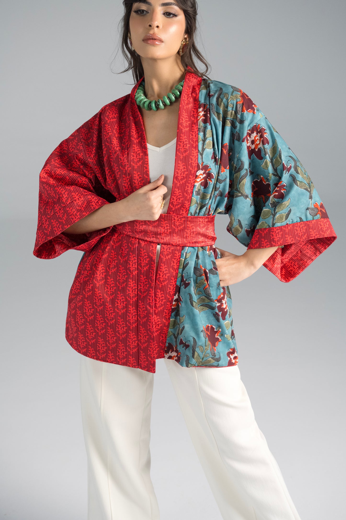 Ruby - Red Reversible Cardigan