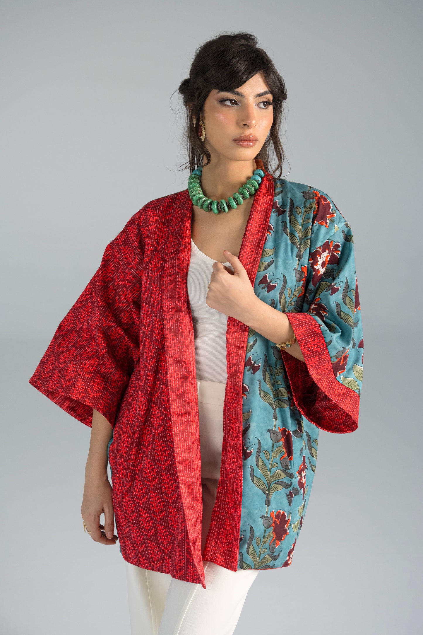 Ruby - Red Reversible Cardigan