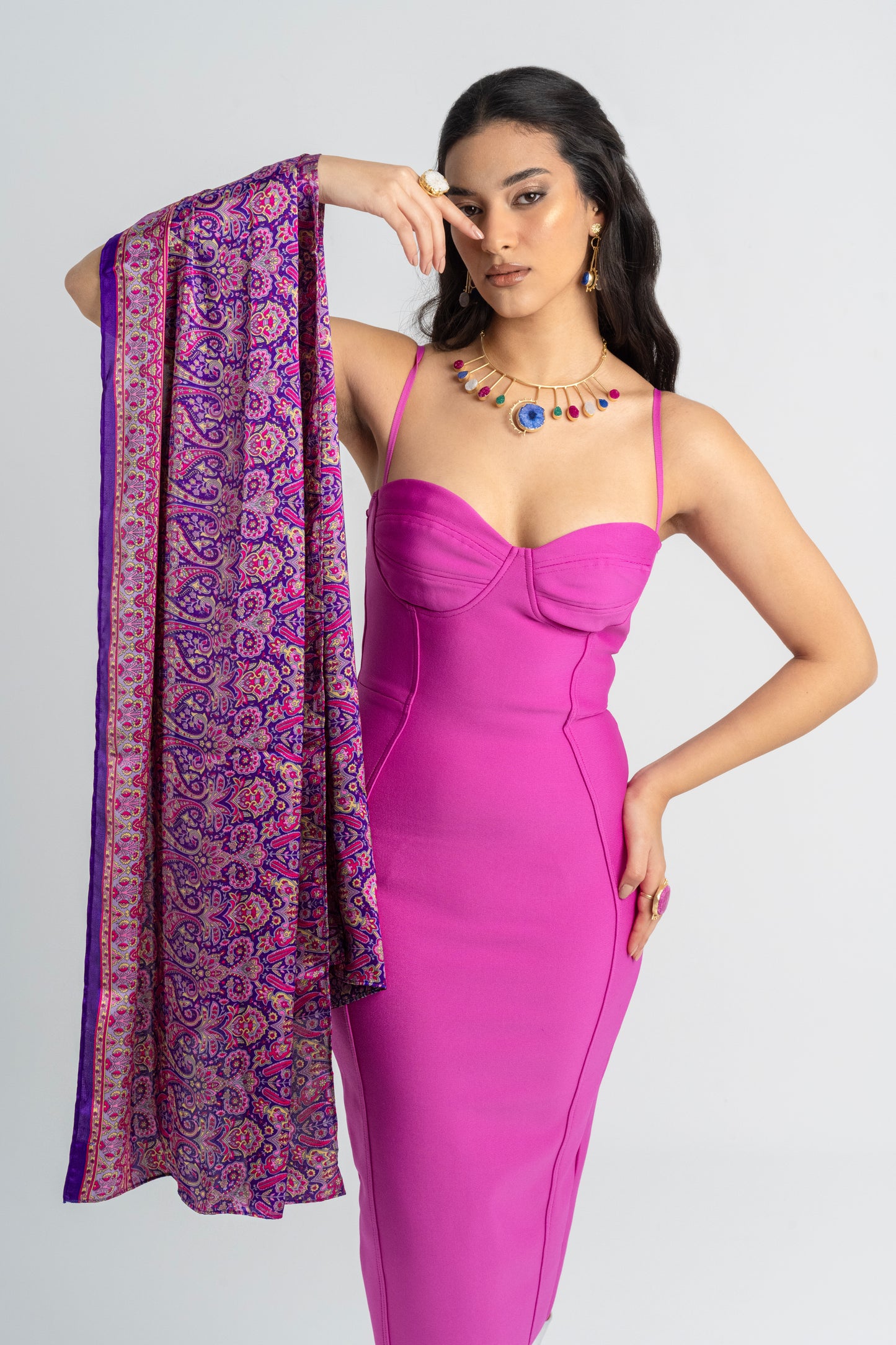 Samarkand - Silky Purple Shawl