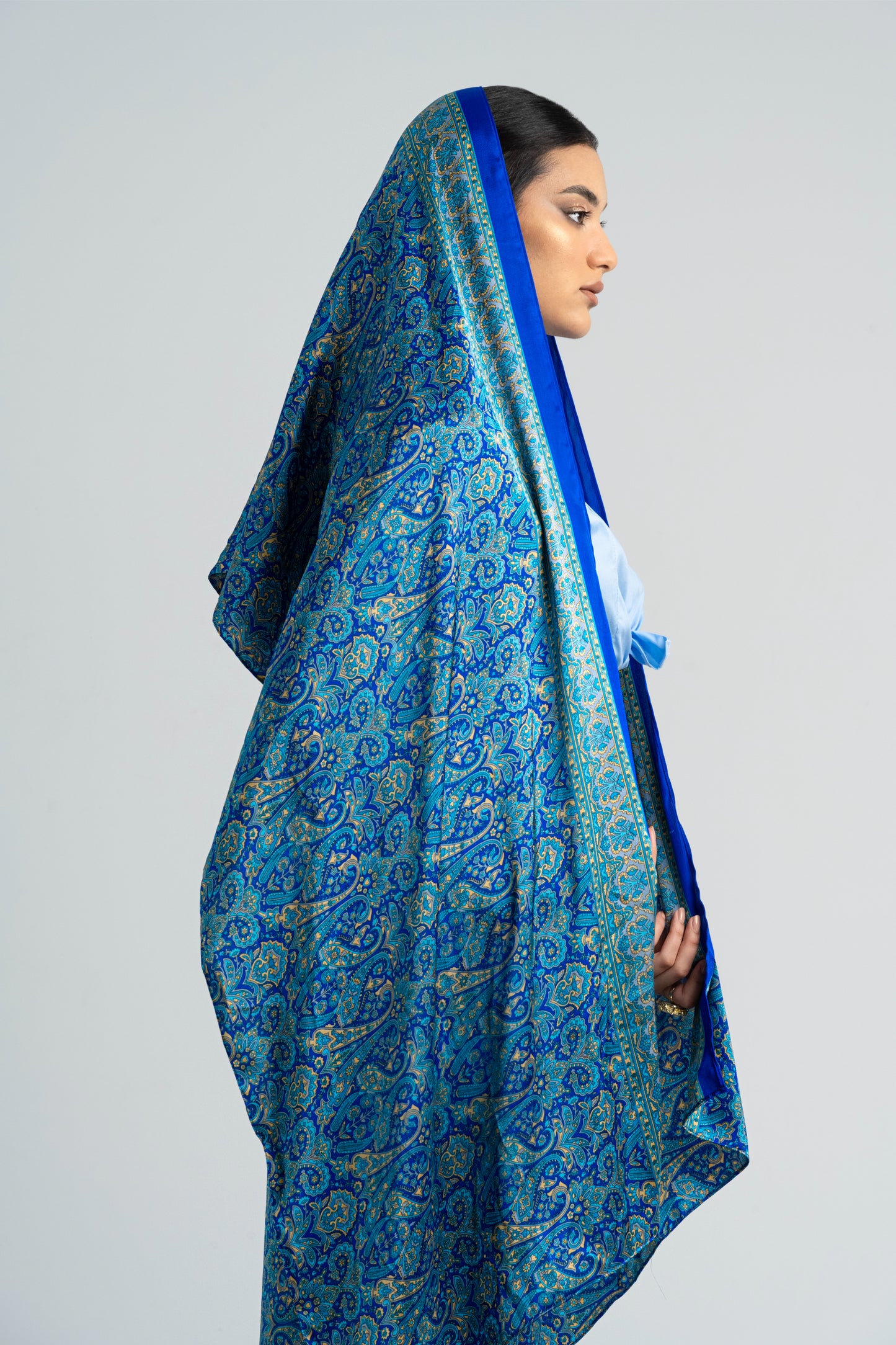 Samarkand - Silky Blue Shawl