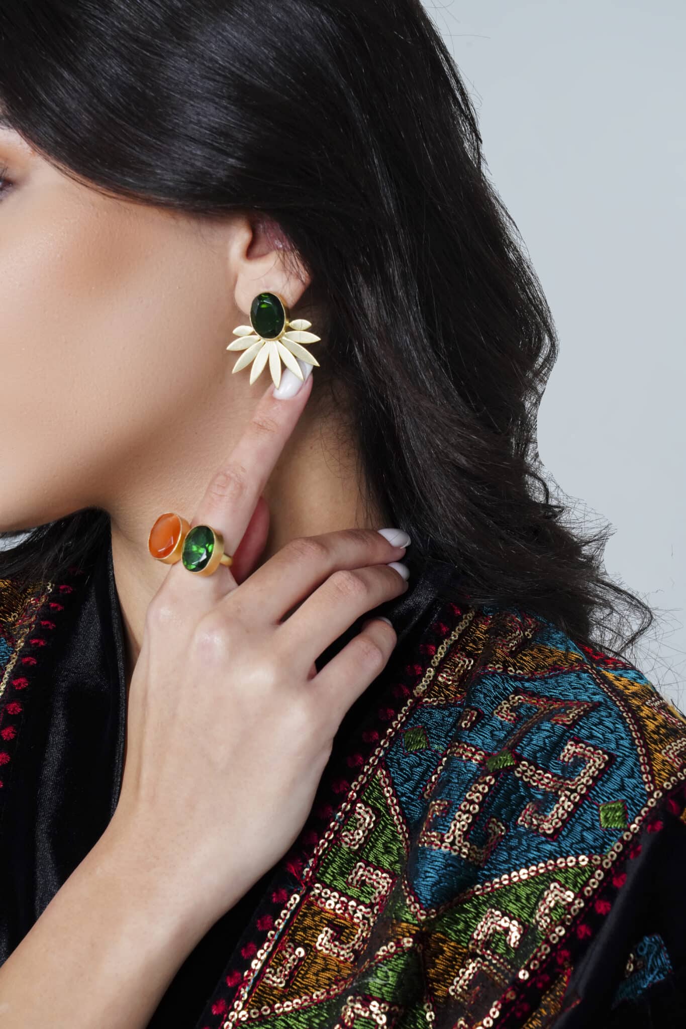 BEJEWELED - GREEN STUDS