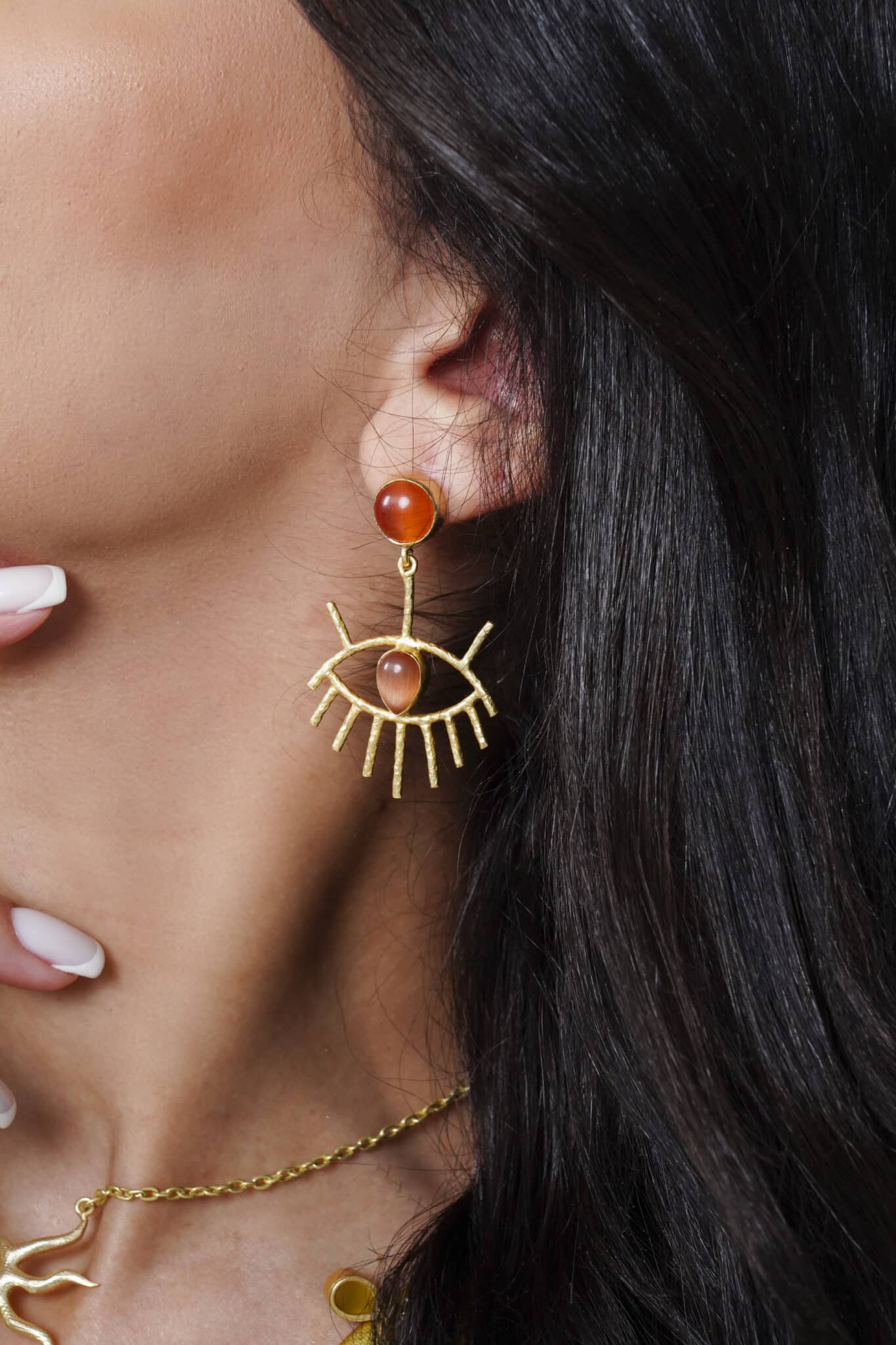 GLAZZ EYE - ORANGE EARRINGS
