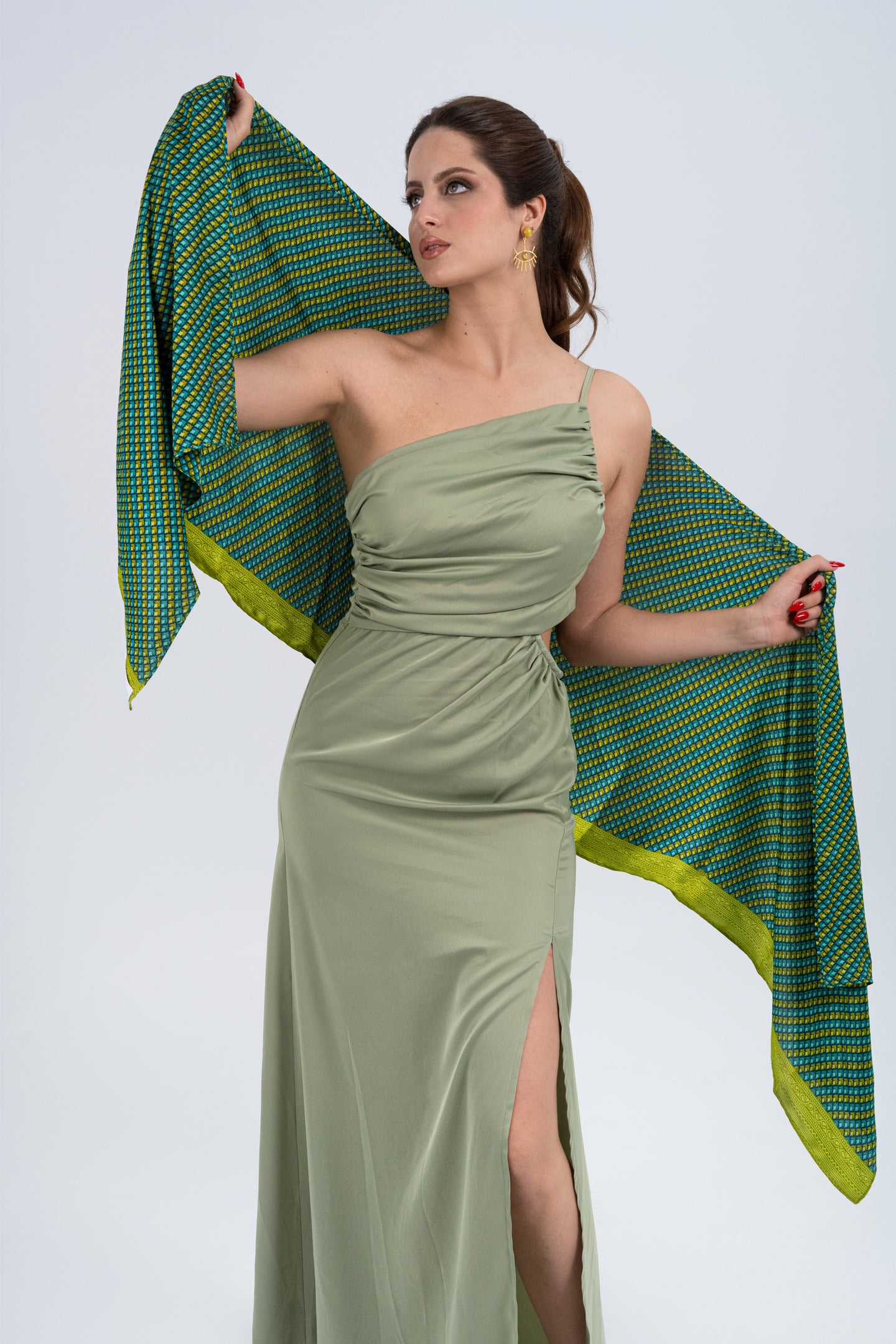 Khiva - Silky Green Shawl