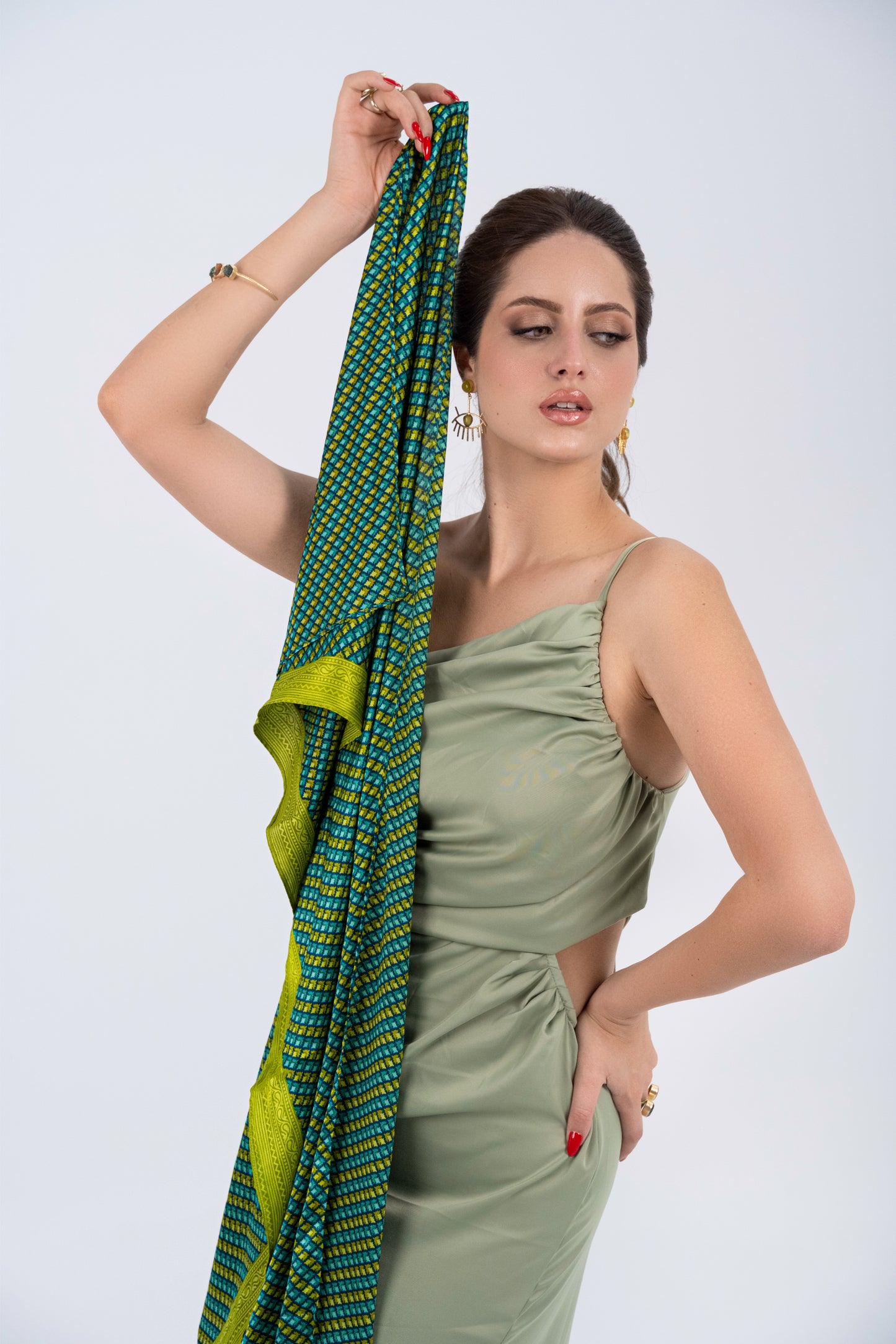 Khiva - Silky Green Shawl