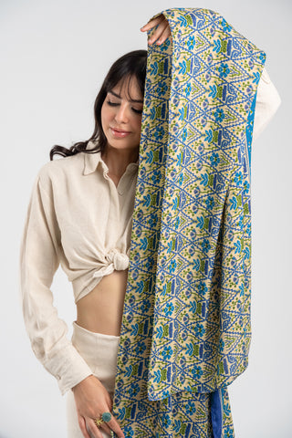Taraz - Silky Blue Shawl