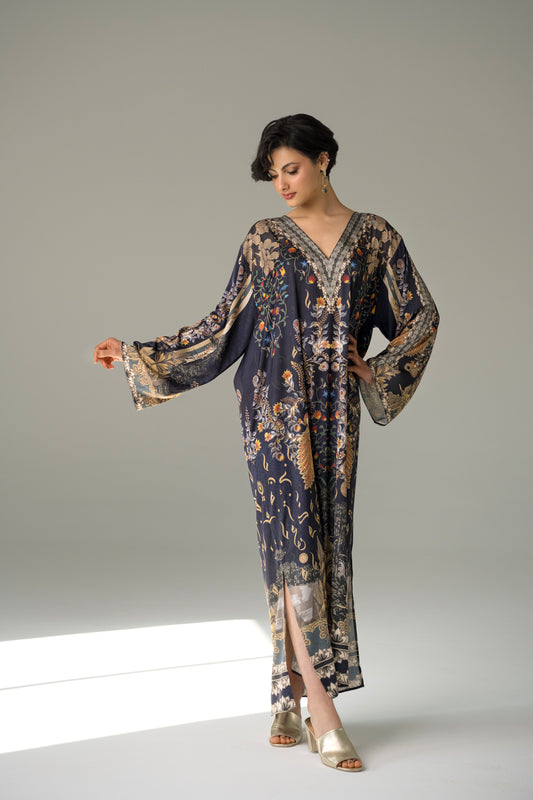 Isfahan - Silky Blue Kaftan