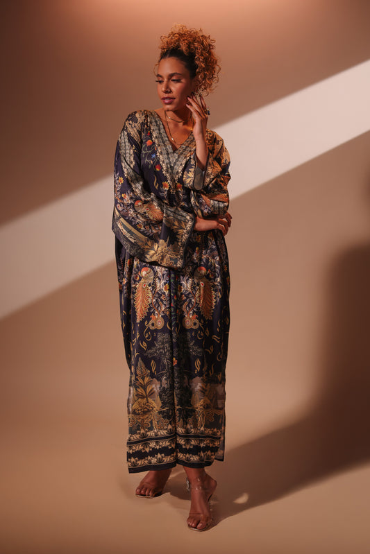 Isfahan - Silky Blue Kaftan